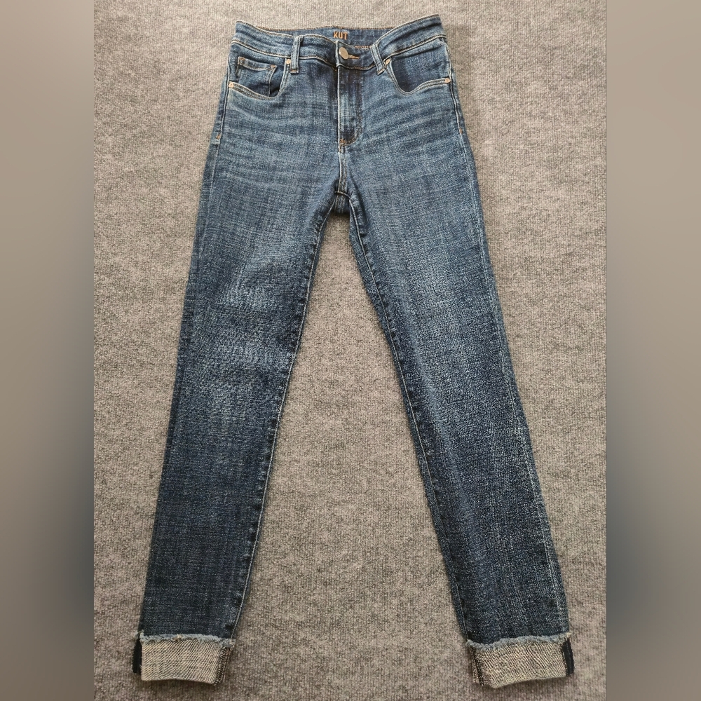 KUT From The Kloth High Rise Ankle Straight Leg Jeans Size 2